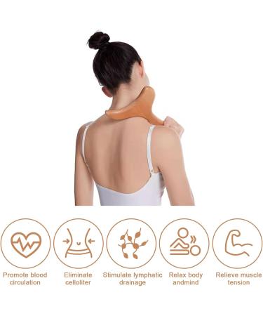 Gua Sha Massage Wood - All-Natural Wooden Massager for Neck Legs Back & Body Pain Relief & Relaxation - Buy Online on GoSupps.com