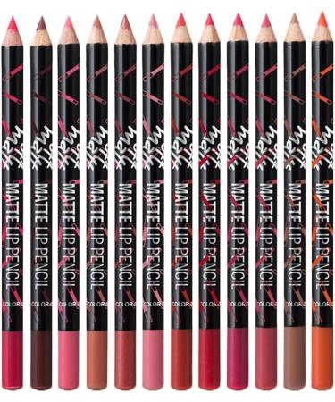 KALLORY Black Lipstick Black Colored Pencils 36 pcs and Liners Pen Shaping Matte Lipstick Makeup Women Liner for Lip Girls Pencil Colors Matte Eyeliner Black Pencils 1 count (Pack of 1) As Shownx3pcs - Buy Online on GoSupps.com