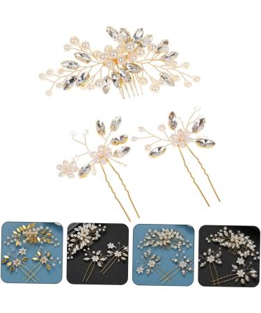 minkissy 2 Sets Hairpin Decorative Hair Combs Pearl Hair Combs Decorative Headpiece Bridal Hair Combs Hair Accessories for Girls Braids Accessories Pearl Headpieces Wedding Zinc Alloy Bride - Buy Online on GoSupps.com