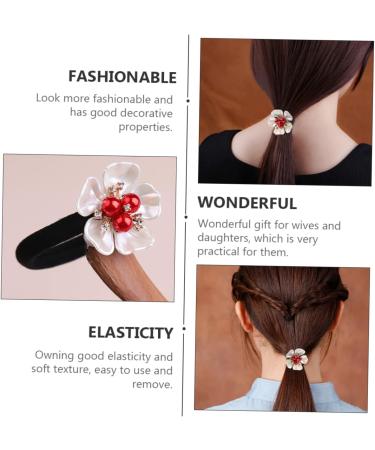 minkissy Hair Accessories Hair Rope Women Hair Accessories Multi-functional Hair Scrunchies Elastic Hair Bands Practical Hair Scrunchies Synthetic Shell Flower Resin Headgear Cute Miss - Buy Online on GoSupps.com