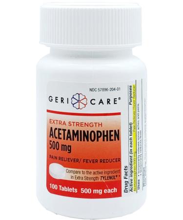 Extra Strength Acetaminophen Tablets 500mg - 100 Count Extra Strength 100 Count (Pack of 1)