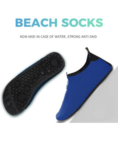 AUXDIQ Swimming Shoes for Men & Women | Aqua Surf Water Shoes Quick Drying Barefoot Beach Shoes - EU Size 41/42 - Blue - Buy Online on GoSupps.com
