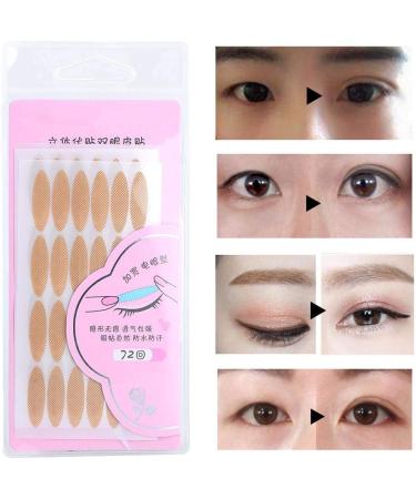 70 Pairs Invisible Double Eyelid Tape Adhesive Eyelid Sticker Makeup Tool (Half Round Shape) Waterproof Sticky Lasting Eyelid Sticker - Buy Online on GoSupps.com