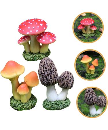 Toddmomy Mushroom Decor 6pcs Simulated Mushroom Flower Pots Plant Mushroom Statue Decor Mushroom Figure Mini Crafts - Buy Online on GoSupps.com