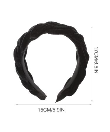 Braided Padded Headband for Women - Vintage Wide Black Hairband | International Shipping - Buy Online on GoSupps.com