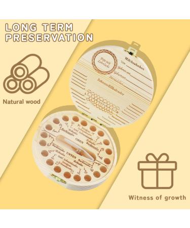 Milk Tooth Jar - Wooden Tooth Box for Boys & Girls | Keepsake for Milk Teeth Fairy Gifts & Presentation - Buy Online on GoSupps.com