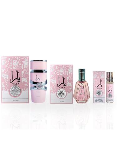 LATTAFA YARA Eau De Parfum Spray 100ML EDP Spray 50ML & Roll-On Perfume Oil 10ML - For Women (ELEGANT COLLECTION) - Buy Online on GoSupps.com