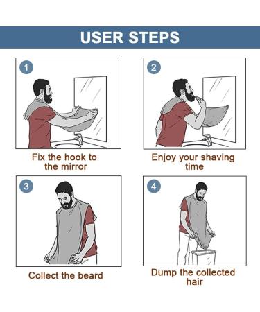 Waterproof Beard Bib & Grooming Cape - Hair Clippings Catcher with 3 Suction Cups | Perfect Gift for Boyfriend Husband Father's Day - Buy Online on GoSupps.com