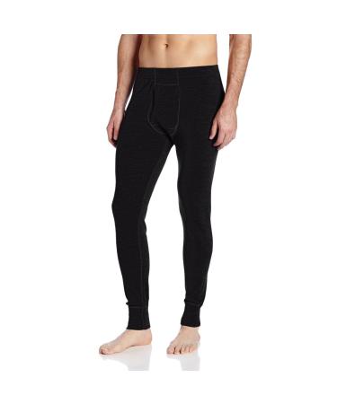 Minus33 Kancamagus Mens Midweight Base Layer Pants - 100% Merino Wool Bottoms - Multi Use Long Johns - Thermal Underwear Medium Black