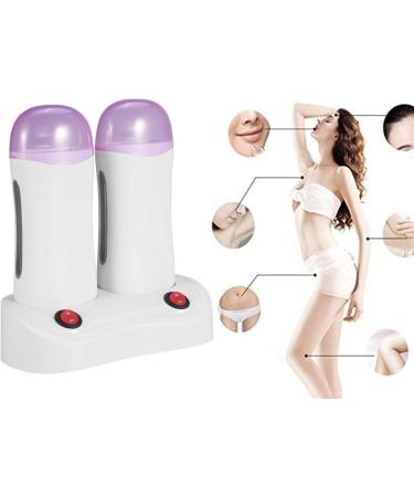 Premium Wax Epilation Set | Double Roll-On Heater Warm Wax Spatula & Paper Strips | Ideal for Smooth Hair-Free Skin - Buy Online on GoSupps.com