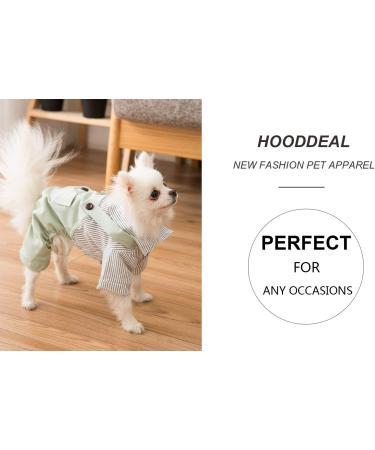 HOODDEAL Dog Striped Shirts Cozy Breathable Denim Overalls Pet Jumpsuit Cute Stretchy Puppy Christmas Costumes Outfits (XL  Green) XL Green - Buy Online on GoSupps.com
