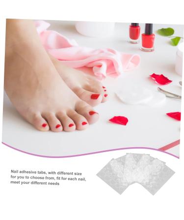 Beatifufu 20 Sheets Short Nails False Toenails for Big Toe Glue Nail Sticky Nail Tabs Nail Glue Stickers for Press on Nails Nail Adhesive for Press on Nails Press on Nails Medium - Buy Online on GoSupps.com