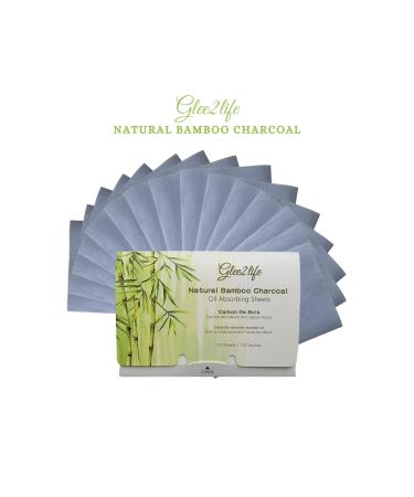 Natural Bamboo Charcoal Oil Absorbing Sheets Glee2life (100 Count) 1 count (Pack of 1)