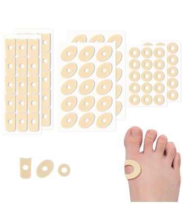 90Pcs Corn Plasters for Bottom of Feet Corn Plasters for Toes Self-Adhesive Callus Pad Thumb Poultices Toe Protectors Suitable for Use in Rubbing Foot Care Treatment Pad Caps to Reduce Heel Pain