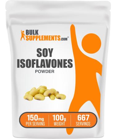 BulkSupplements.com Soy Isoflavones Powder - Soy Isoflavones 150mg Isoflavones Supplement for Women - for Bone Support Pure & Gluten Free - 150mg per Serving 100g (3.5 oz) 3.52 Ounce (Pack of 1)