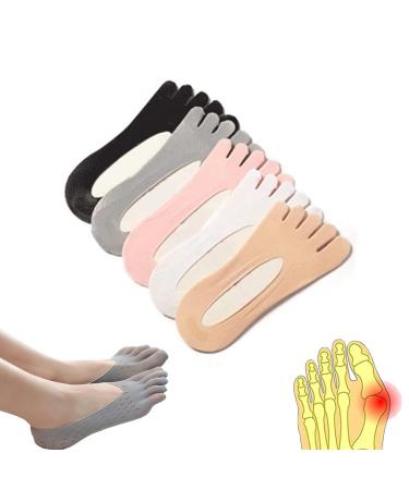 Orthoes Bunion Relief Socks Sock Align Toe Socks for Bunion Anti Bunions Socks Bunion Relief Socks Split Toe Orthopedic Compression Bunions Socks (5pairs)