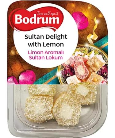 Bodrum Sultan Turkish Delight with Lemon Turkish Delight 200 gram x 5 Pieces - Buy Online on GoSupps.com