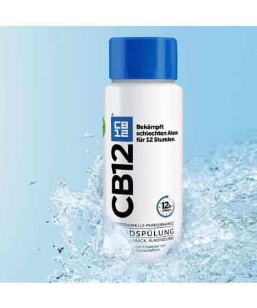 CB12 Mouthwash - Zinc Acetate & Chlorhexidine for 12-Hour Fresh Breath | Non-Alcoholic Mint Flavor | 250 ml - International Shipping Available - Buy Online on GoSupps.com