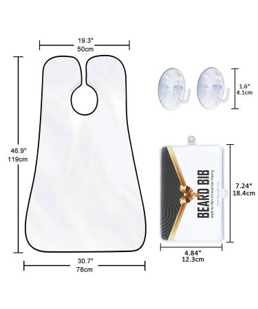 Beard Bib Apron for Easy Shaving & Grooming - Non-Stick Waterproof Beard Hair Catcher for Men | Great Father's Day Gift - Buy Online on GoSupps.com