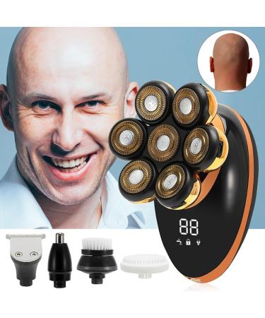 Head Shavers for Bald Men - 5 in 1 Waterproof Electric Razor with 7D Floating Heads | Golden-Pro Rechargeable Trimmer - Buy Online on GoSupps.com