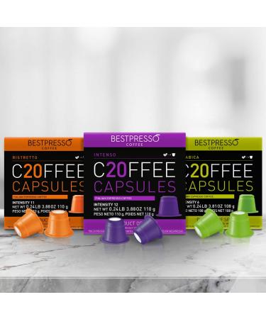 Bestpresso Coffee 120 Pod Variety Pack for Nespresso Original Machine - Certified Genuine Espresso Pods - Buy Online on GoSupps.com