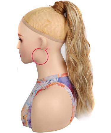 Ponytail Extension Body Wave Ponytail Hair Extension Heat Resistant Synthetic Wrap Around Ponytail Extension Clip In Wave Curly Ponytail Hairpiece for Women Ponytail Hairpiece for Women (Color : 1B - Buy Online on GoSupps.com