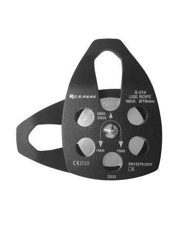 SEPEAK 30kN Large Rescue Pulley Sheave CE Certified - Portable Climbing Pulley for Zipline & Rock Rescue - Holds Up to 6750lbs - Black - Buy Online on GoSupps.com