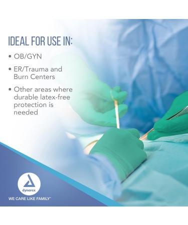 Dynarex Sterile Nitrile Surgical Gloves - Powder-Free, Puncture-Resistant, 6.5 Size, 6 Mil - Case of 200 Pairs - Buy Online on GoSupps.com
