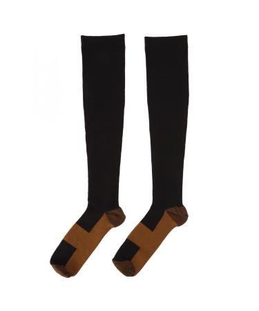 Compression Socks Copper Fiber Stress Relief Improve Circulation Ankle Compression Socks for Diabetic (S/M)