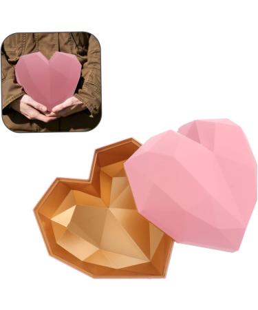 KOMBIUDA Heart Shaped Box Bridesmaid Wedding Favor Boxes Party Holder With Cover Miss 18X18X12CM Pink - Buy Online on GoSupps.com