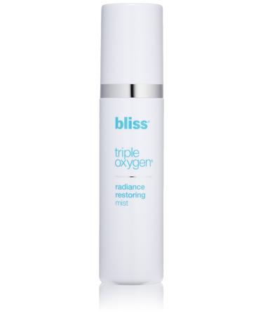 bliss Triple Oxygen Radiance Restoring Mist | With Hyaluronic Acid Licorice & Ginseng to Hydrate Repair & Improve Complexion | Everyday Protection Against Environmental Aggressors | 3.4 oz.