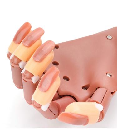 Flexible Nail Training Hand with 300 Refillable Tips - DIY Manicure Practice Kit - Buy Online on GoSupps.com