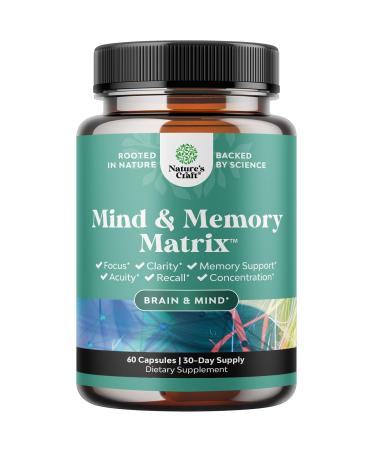 Advanced Brain Supplement for Memory and Focus - Nootropics Brain Support Supplement with Memory and Focus Vitamins for Adults of All Ages - for Brain Fog Clarity Energy and Recall