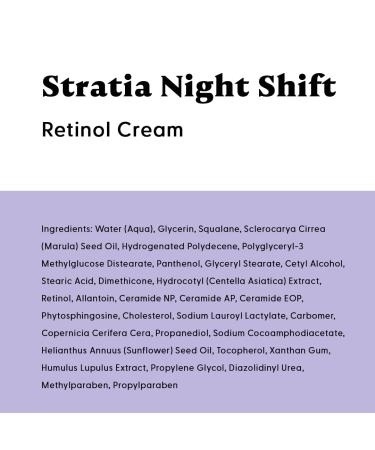 Stratia Night Shift: Age-Defying Night Cream with Encapsulated Retinol for All Skin Types 1.7 Fl Oz | Buy Internationally - Buy Online on GoSupps.com