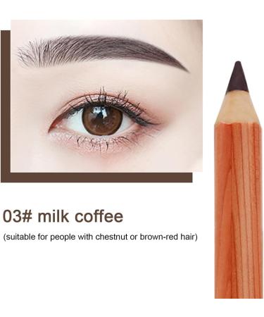 Eyebrow Definer Pencil Brow Makeup Pencil | Retractable Pencil Eye Brown Makeup Brow Stylist Definer for Women Milk Coffee - Buy Online on GoSupps.com