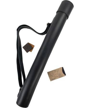 Hide & Drink, Architect Drawing Blueprint Tube with Adjustable Strap, Document Storage Tube, Full Grain Leather, Handmade, Charcoal Black - Buy Online on GoSupps.com