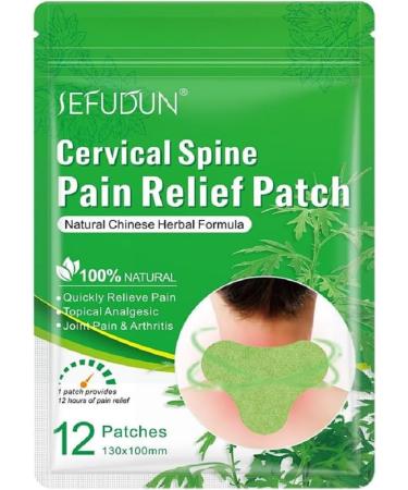 GARNET Neck Pain Relief Patches 12pcs Herbal Cervical Shoulder Relief Plaster Pads for Inflammation and Muscle Soreness Spine & Neck