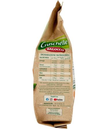  Balocco Balocco Biscotti con farina integrale e zucchero di canna biscuits with solid grain flour and brown sugar cookies 100% Italian biscuits 700 g set of 6 - Buy Online on GoSupps.com