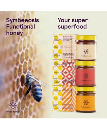 Symbeeosis Organic Greek Functional Honey with Turmeric - Rich in Trace Elements and Phenolic Compounds - Warm and Earthy Flavor - Buy Online on GoSupps.com