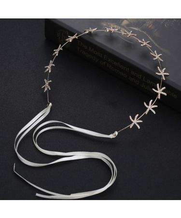 Lurrose Wedding Star Headgear - 1PC Golden Rhinestone Headband Hair Accessory for Brides - Buy Online on GoSupps.com