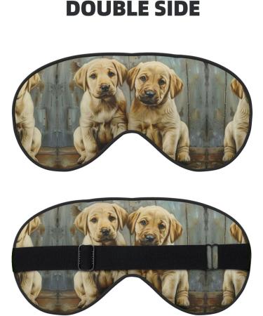 Puppies Dog Print Unisex Sleeping Eye Mask Soft Comfortable Light-Blocking Eye Mask - Buy Online on GoSupps.com