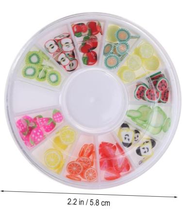 Healeved 12 nail art tools manicure tool fruit manicure DIY decoration for nail boxed accessories Manicure tools nail beauty accessories Soft pottery drill disc polymer clay - Buy Online on GoSupps.com