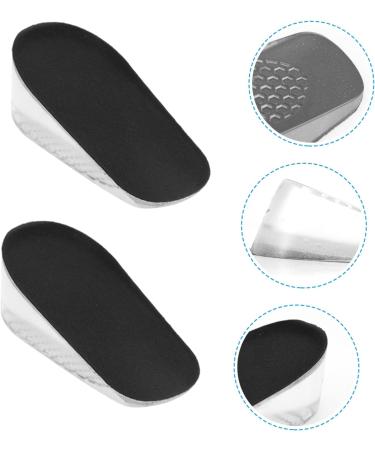 FOMIYES Height Increasing Insoles - Shock-Absorbing Heel Lift Pads for Extra Height | 3 Pairs Black 12x6.5CM - Buy Online on GoSupps.com