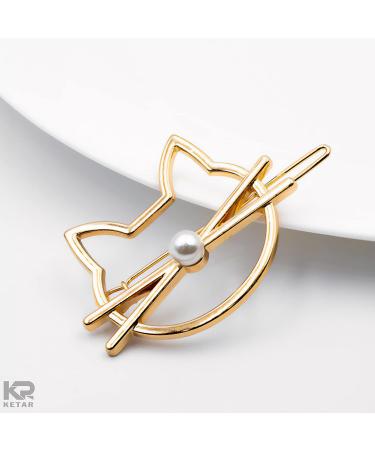 Kitty Cat Hair Barrettes for Girls - Set of 3 Novelty Hair Clips - Women's Hair Accessory for Parties and Valentine's Day - Buy Online on GoSupps.com