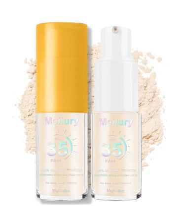 Mineral Sunscreen Powder for Scalp & Hair 0.71 Oz. SPF 35 PA++ Scalp Sunscreen Powder Broad Spectrum UV Protection Lightweight No-Greasy Cruelty-Free Formula (1pc)