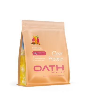 Oath Nutrition Clear Whey Isolate Protein Powder Island Mango 20g Complete Protein per Serving No Added Sugar Grass-Fed 18 Servings