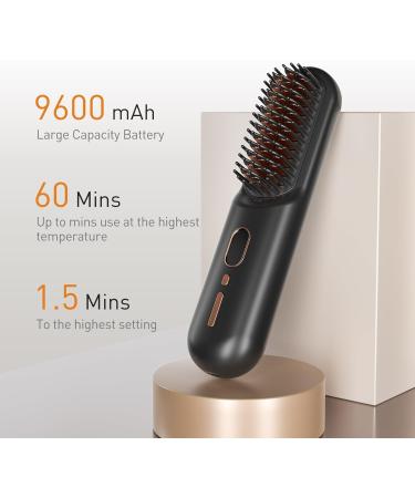 Buy MODESTY Portable Cordless Hair Straightener Brush - Mini Lightweight 60 Mins Battery 12 Temp Settings Anti-Scald - Ideal for International Shipping - Buy Online on GoSupps.com