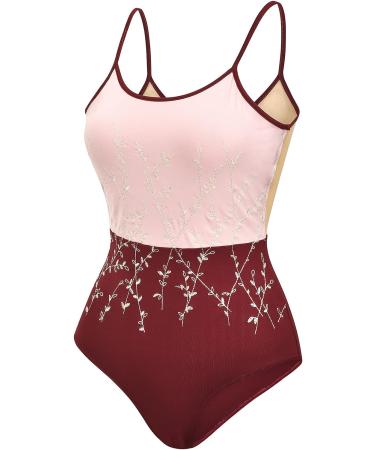 Dance Elite Charmaine Camisole Leotard for Women - Wine | Ballet & Dance Adult M - Buy Online on GoSupps.com