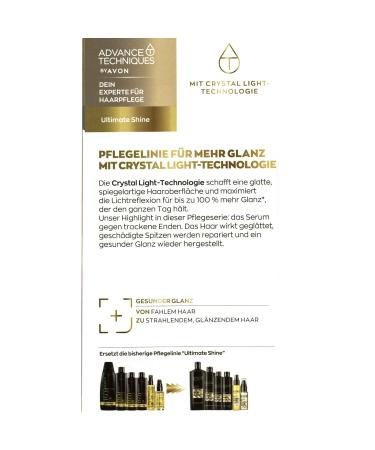 Avon Advance Techniques Ultimate Shine Care Spray & Hair Tip Fluid Set - 100ml & 30ml | Revitalize Shine & Repair Damaged Hair Ends - Buy Online on GoSupps.com