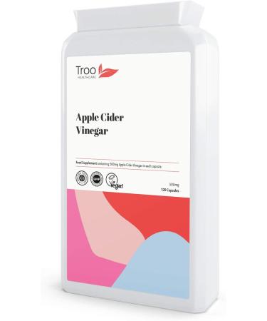 Apple Cider Vinegar Supplement 500mg - 120 Capsules | UK Manufactured to GMP Standards - Buy Online on GoSupps.com